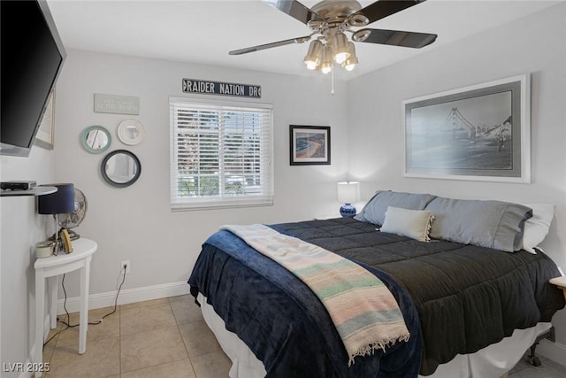 5205 Molveno Ct, Las Vegas, NV 89130 - bedroom with a ceiling fan and light tile patterned flooring