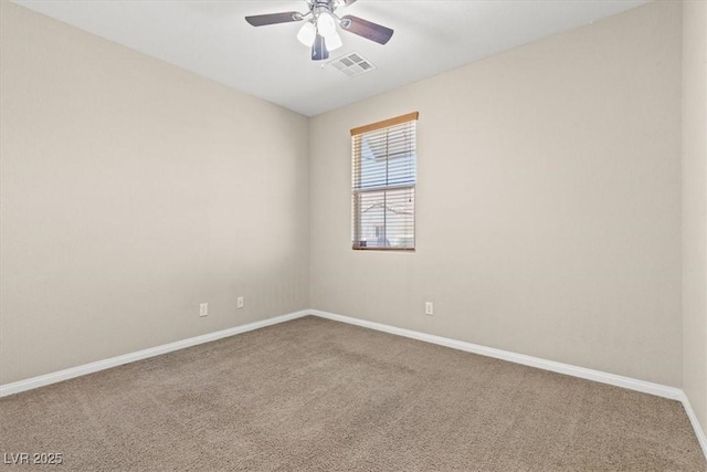 8140 Redbud Vine St, North Las Vegas, NV 89085 - carpeted empty room featuring visible vents, a ceiling fan, and baseboards