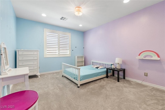 12254 Cape Cortez Ct, Las Vegas, NV 89138 - bedroom with carpet flooring, recessed lighting, visible vents, and baseboards