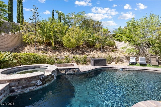 12254 Cape Cortez Ct, Las Vegas, NV 89138 - view of swimming pool with a pool with connected hot tub