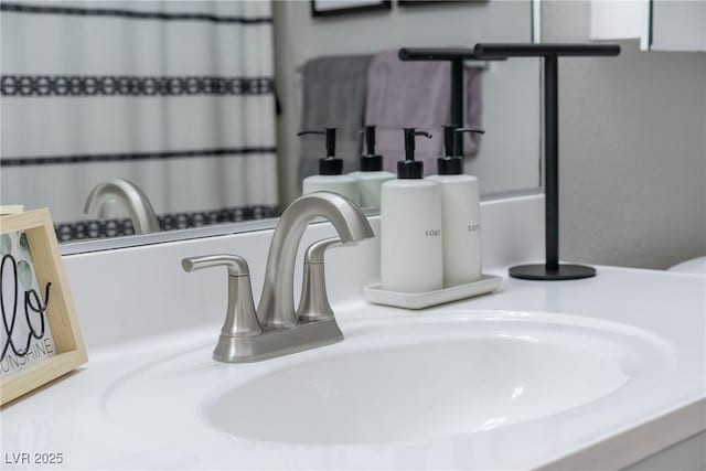 interior details with vanity