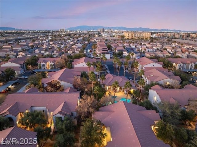 2615 W Gary Ave Unit 2013, Las Vegas, NV 89123 - aerial view at dusk of a residential view and a mountain view