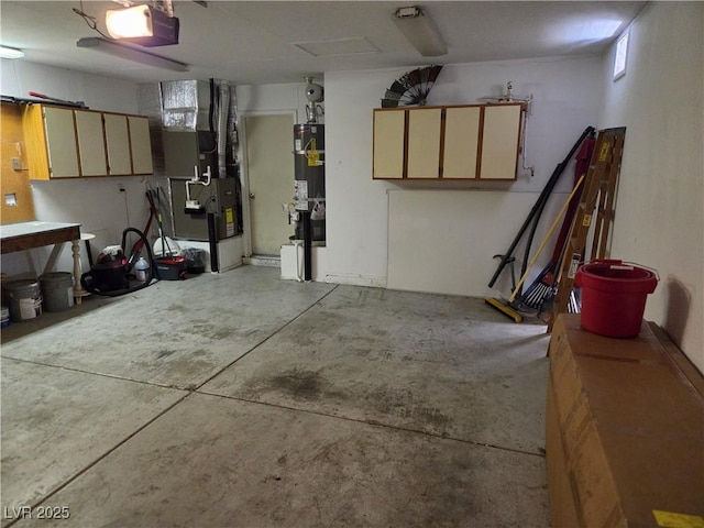 7328 Coffeyville Ave, Las Vegas, NV 89147 - garage with a garage door opener, heating unit, and secured water heater