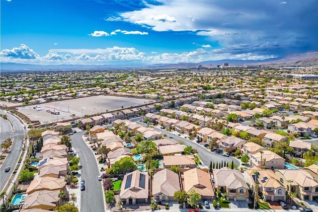 10657 Sapphire Vista Ave, Las Vegas, NV 89144 - aerial view with a mountain view and a residential view
