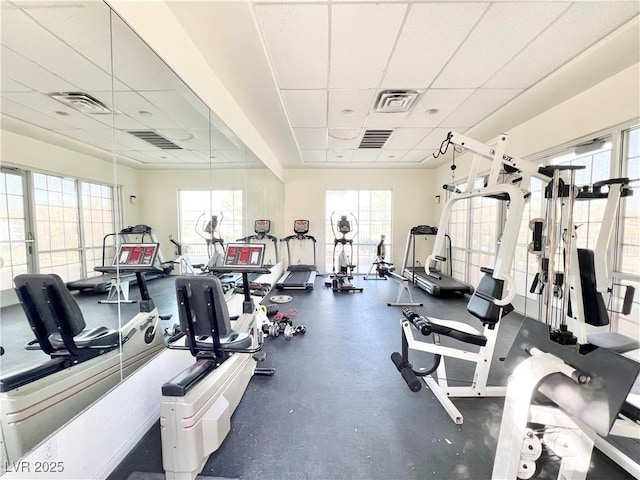 8070 W Russell Rd Unit 2070, Las Vegas, NV 89113 - gym featuring a paneled ceiling and visible vents