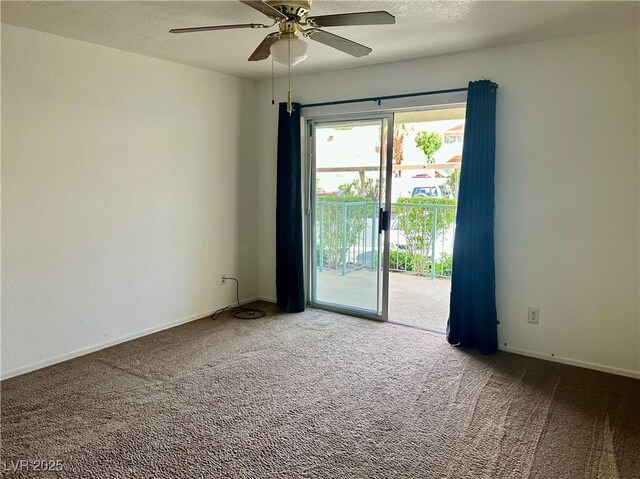 3550 Bay Sands Dr Unit 1005, Laughlin, NV 89029 - empty room featuring carpet, a ceiling fan, and a textured ceiling