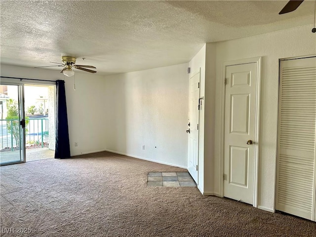 3550 Bay Sands Dr Unit 1005, Laughlin, NV 89029 - carpeted empty room with a ceiling fan and a textured ceiling
