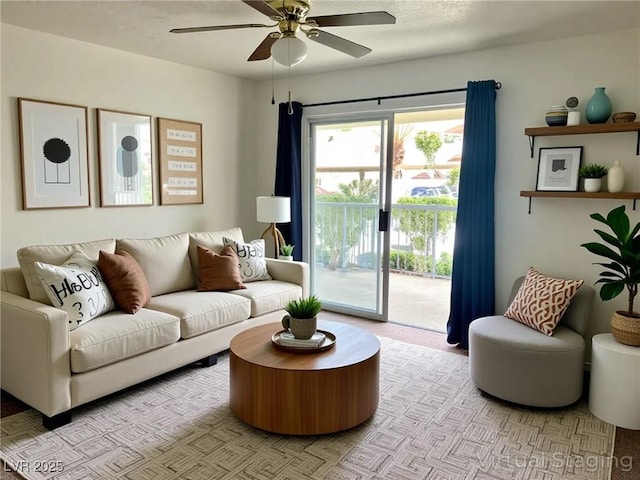 3550 Bay Sands Dr Unit 1005, Laughlin, NV 89029 - living room featuring a ceiling fan