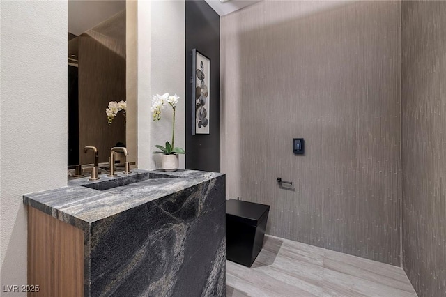 811 Magnum Cliff Ct, Henderson, NV 89012 - bathroom with vanity and wood finished floors