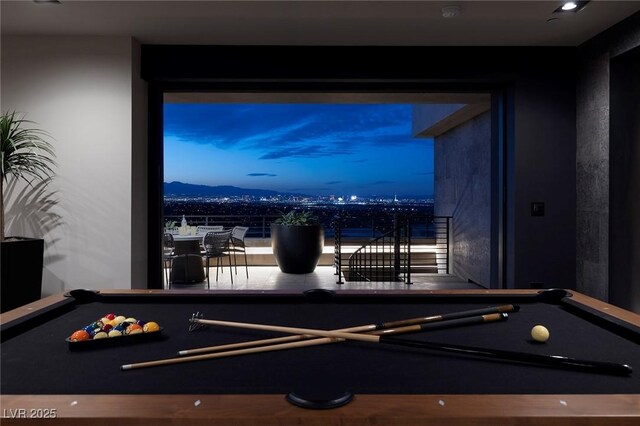 811 Magnum Cliff Ct, Henderson, NV 89012 - rec room with a mountain view and billiards