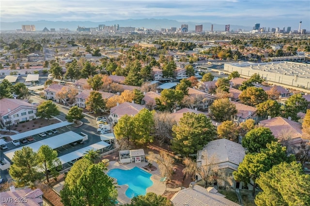 aerial view featuring a view of city