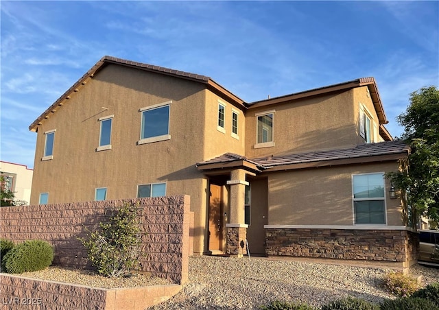 4902 Guysborough St, Las Vegas, NV 89148 - view of front facade with stucco siding and stone siding
