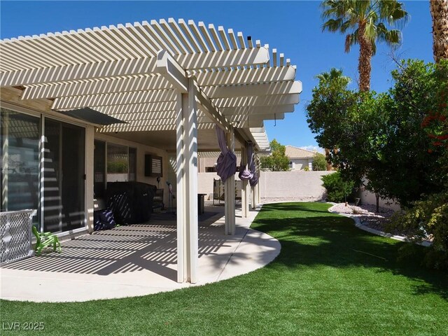 6508 Alpine Forest Ct, Las Vegas, NV 89149 - view of yard with a patio area and a pergola