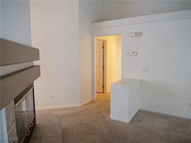6508 Alpine Forest Ct, Las Vegas, NV 89149 - unfurnished living room with carpet flooring and baseboards