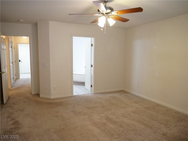 6508 Alpine Forest Ct, Las Vegas, NV 89149 - unfurnished room with light carpet, ceiling fan, baseboards, and a smoke detector