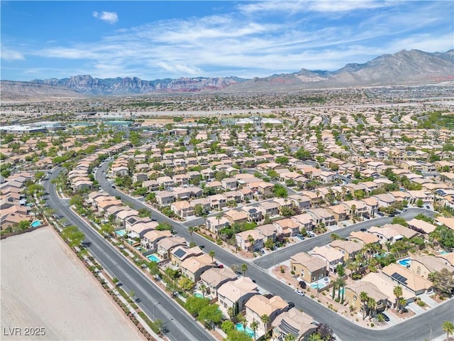 10613 Turquoise Valley Dr, Las Vegas, NV 89144 - aerial view featuring a residential view and a mountain view