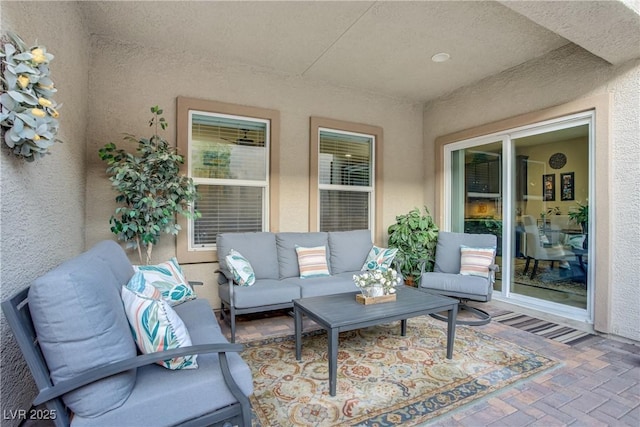 view of patio / terrace with an outdoor hangout area