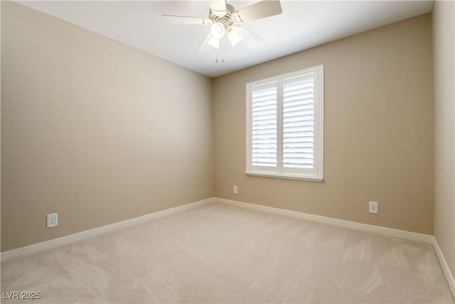 5005 Chambliss Dr, Las Vegas, NV 89130 - unfurnished room with light carpet, baseboards, and a ceiling fan