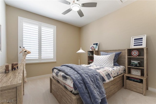 5005 Chambliss Dr, Las Vegas, NV 89130 - bedroom with carpet, baseboards, and a ceiling fan