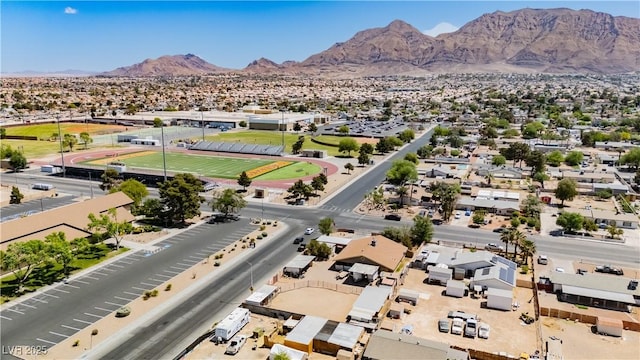 997 N Christy Ln, Las Vegas, NV 89110 - aerial perspective of suburban area with mountains