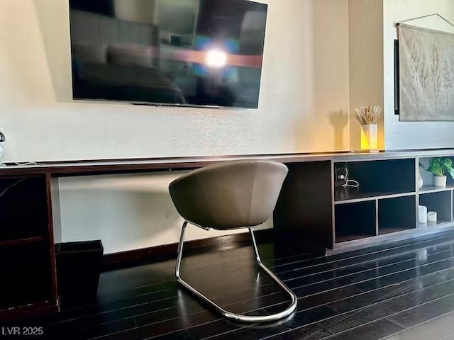 office area featuring wood finished floors