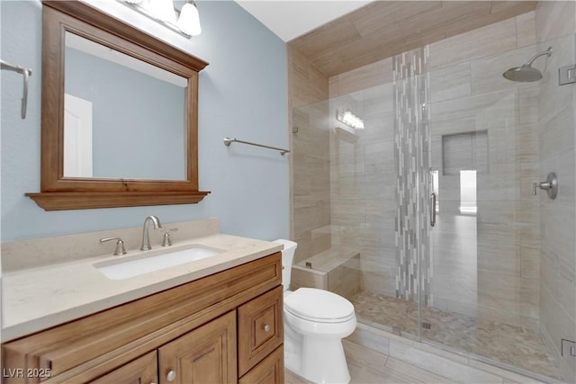 2595 Aviv Ct, Las Vegas, NV 89121 - full bath featuring toilet, a stall shower, and vanity