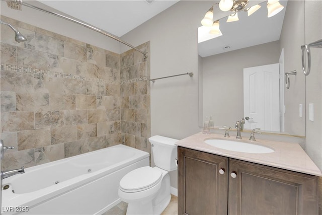 2595 Aviv Ct, Las Vegas, NV 89121 - full bath with toilet, shower / bathtub combination, vanity, and visible vents