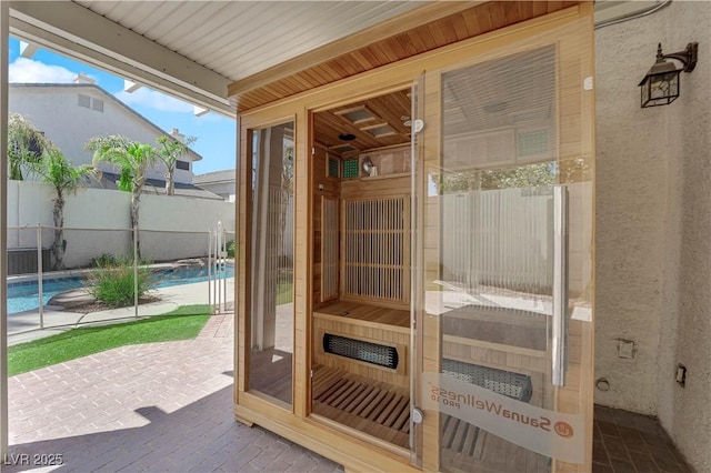 2595 Aviv Ct, Las Vegas, NV 89121 - view of sauna with brick floor
