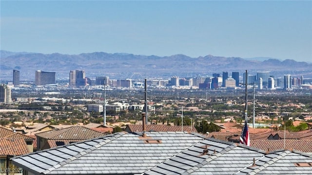 city view with a mountain view