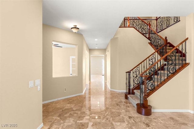 17 Morninglow Pass, Henderson, NV 89052 - stairway with recessed lighting, marble finish floor, and baseboards