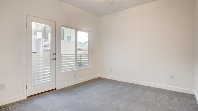 1187 Blossom Point St Unit 36, Las Vegas, NV 89135 - empty room with ceiling fan, carpet floors, and baseboards