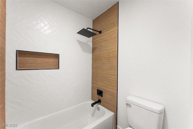 full bath featuring toilet and shower / bathing tub combination