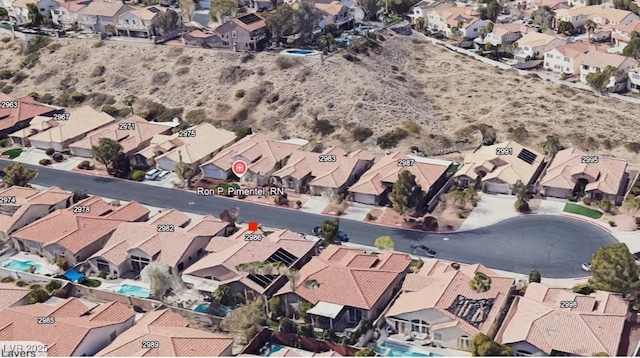 bird's eye view featuring a residential view
