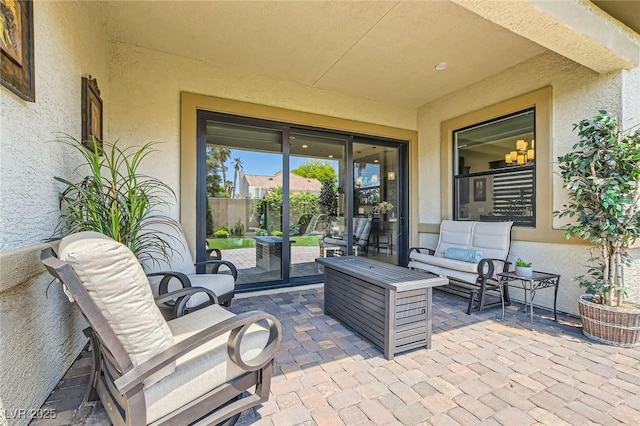 view of patio / terrace featuring an outdoor hangout area