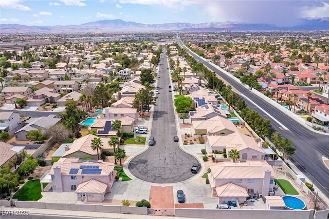 3295 Cooper Creek Dr, Henderson, NV 89074 - bird's eye view featuring a mountain view and a residential view