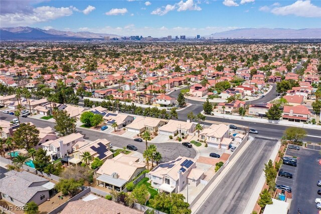 3295 Cooper Creek Dr, Henderson, NV 89074 - aerial view with a mountain view and a residential view