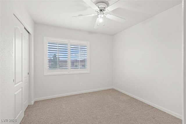 3295 Cooper Creek Dr, Henderson, NV 89074 - unfurnished bedroom with a closet, ceiling fan, carpet, and baseboards