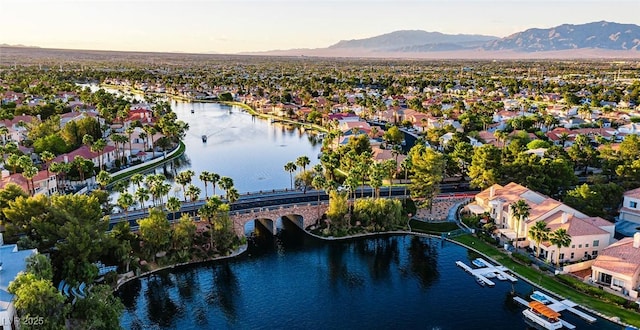 8320 Opal Cove Dr, Las Vegas, NV 89128 - aerial view of residential area with a water and mountain view