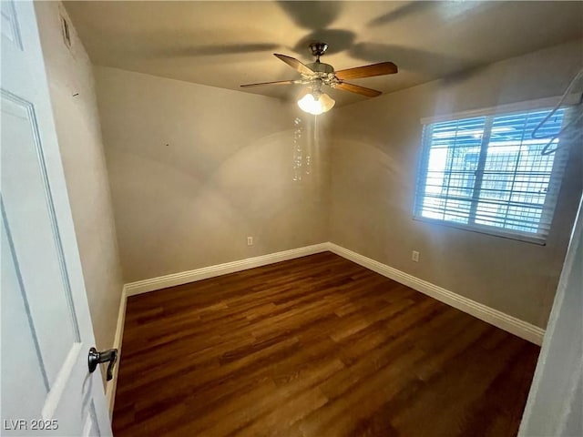 4682 Tamalpias Ave, Las Vegas, NV 89120 - empty room featuring dark wood finished floors and a ceiling fan