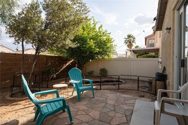 view of patio / terrace featuring a fenced backyard