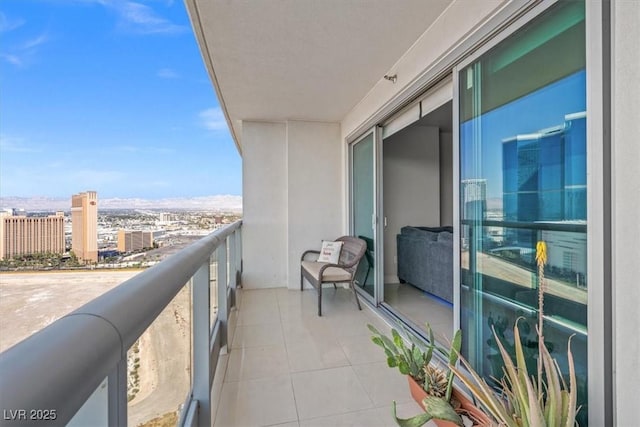 balcony featuring a city view