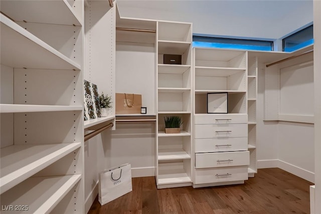 917 Vegas View Dr, Henderson, NV 89052 - walk in closet featuring dark wood-type flooring