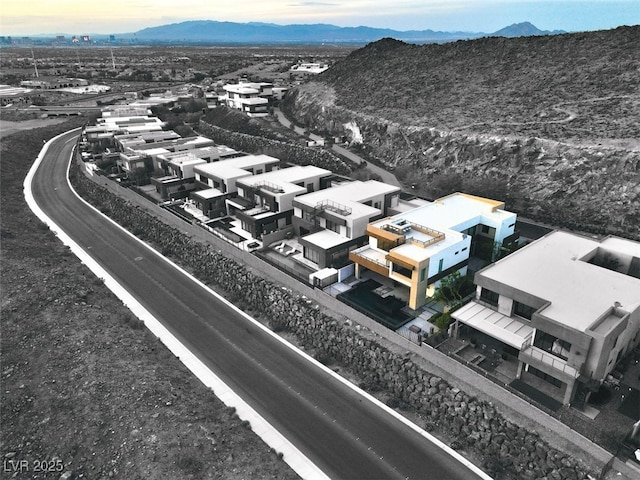 917 Vegas View Dr, Henderson, NV 89052 - aerial view at dusk with a mountain view