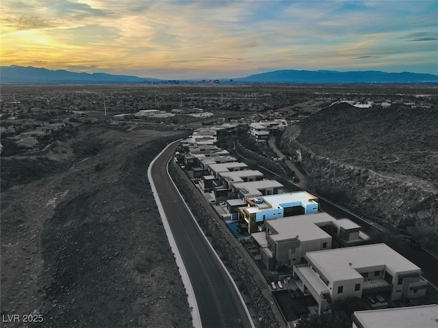 917 Vegas View Dr, Henderson, NV 89052 - aerial view at dusk featuring a mountain view