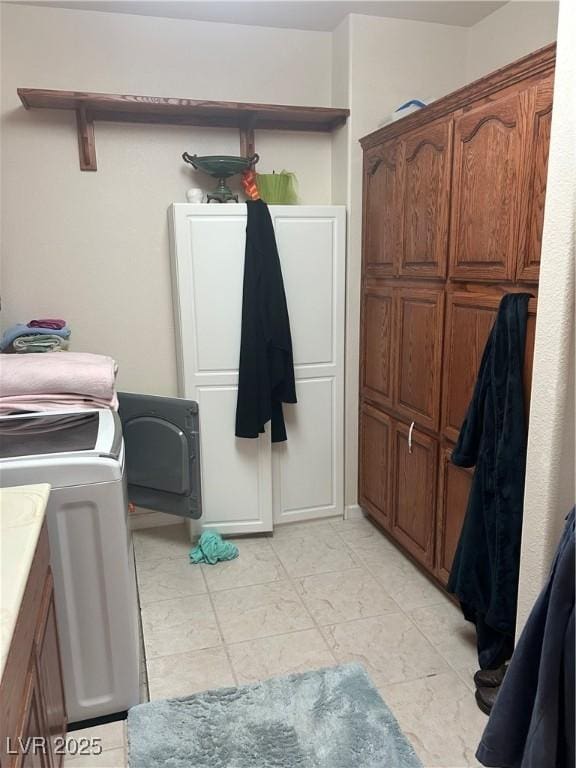 bathroom featuring marble finish floor