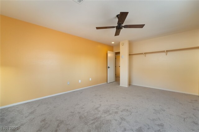 711 Sari Dr, Las Vegas, NV 89110 - unfurnished bedroom featuring carpet flooring, a ceiling fan, and a closet