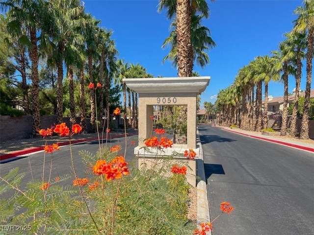 view of community sign