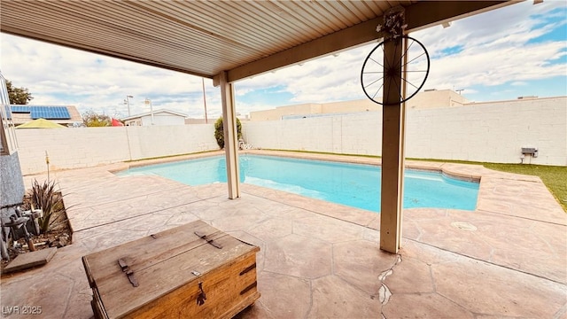 201 Redstone St, Las Vegas, NV 89145 - view of pool featuring a patio, a fenced in pool, and a fenced backyard