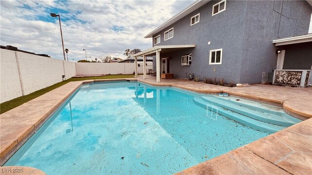 201 Redstone St, Las Vegas, NV 89145 - view of pool featuring a patio, a fenced backyard, and a fenced in pool