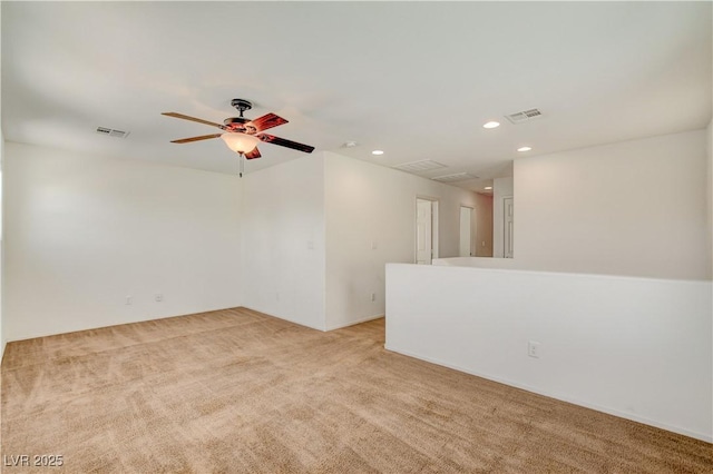 8626 Anderson Dale Ave, Las Vegas, NV 89178 - unfurnished room featuring recessed lighting, light carpet, and a ceiling fan